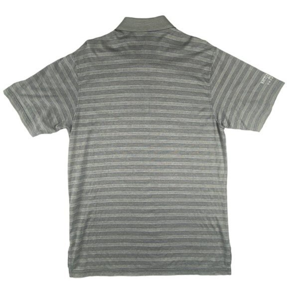 Peter Millar Polo Shirt Mens M Golf Gray Striped Rattle Snake Point Golf Club - Picture 2 of 9